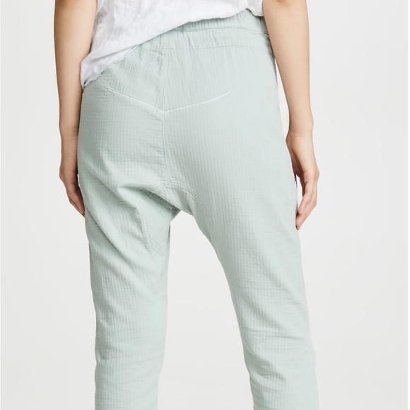 Bassike Herringbone Utility Pants In Sage Green - Picture 6 of 13